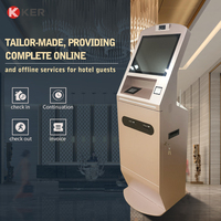 Floor Standing Self Check im Kiosk Hotel Mit dem Banknoten Payment Kreditkarten leser und Check Out Terminal Multifunktion