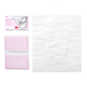 Pack de voyage OEM 10 feuilles 16 g Couvre-siège de toilette jetable en papier de pâte à papier pour l'apprentissage de la propreté des enfants - Product Image 1