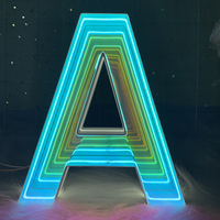 Letras de Espejo Infinito LED 3D Personalizadas, Letrero de Neón Acrílico con Control Remoto, Compatible con Alexa, para el Hogar, Oficina, Negocio, Logotipo, Letrero de Tienda