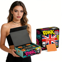 Boîte pliante magnétique en papier avec grand logo personnalisé, nouvelle conception, emballage de luxe, boîte cadeau rigide en carton pliable
