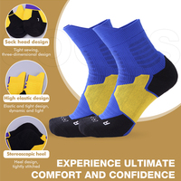 Vente chaude Chaussettes de basket-ball athlétiques pour jeunes Talon renforcé Séchage rapide Prévention des ampoules Soutien de la voûte plantaire Fond d'équipage confortable