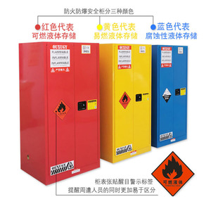 Gabinete de seguridad química a prueba de explosiones Ql, de 45 galones, de acero, ignífugo, para almacenamiento de materiales inflamables y peligrosos - Product Image 4