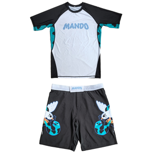 Nuevo Conjunto de Rashguard y Pantalones Cortos de Secado Rápido, Corte Ajustado, para Hombre, para MMA, Jiu Jitsu y Grappling - Product Image 1