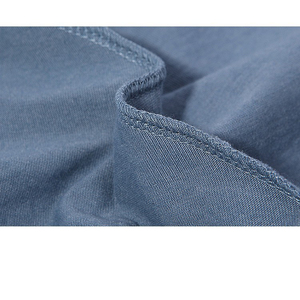 180 GSM giá rẻ unisex người đàn ông 50% Cotton 50% <span class=keywords><strong>Polyester</strong></span> CVC vải màu rắn crewneck T-Shirt - Product Image 4