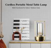 Lampe de table LED en aluminium rechargeable portable tactile éclairage intérieur veilleuse chambre chevet restaurant lampes de bureau décoratives