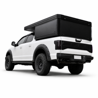 Coque de camionnette pour pick-up, coque rigide avec intérieur moquetté et porte-bagages de toit