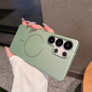 Metallic Style UltraThin Slim Phone Case for Samsung Galaxy S23 S24 Plus S25 Ultra <b>Wireless</b> Charging Magnetic Plating <b>PC</b> Cover - Product Image 6