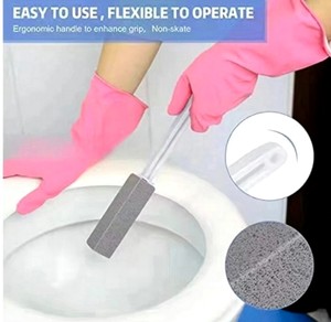 Mango limpio hogar inodoro cepillo plástico piedra pómez <span class=keywords><strong>bloque</strong></span> para manchas y eliminación <span class=keywords><strong>de</strong></span> anillo <span class=keywords><strong>de</strong></span> agua dura - Product Image 3