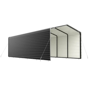 Garage en métal robuste de 20 pieds x 30 pieds pour abri de voiture, de camion et de bateau en acier avec 2 kits de paroi latérale - Product Image 3