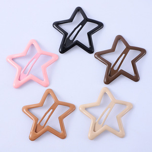 Barrette à cheveux étoile à cinq branches 12 cm en résine plastique, clip BB pour enfant, usage quotidien - Product Image 1