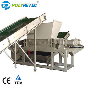 Potente máquina trituradora de doble eje para paletas de madera de plástico de residuos mixtos botellas de PVC PET baterías de película LDPE papel de goma - Product Image 1