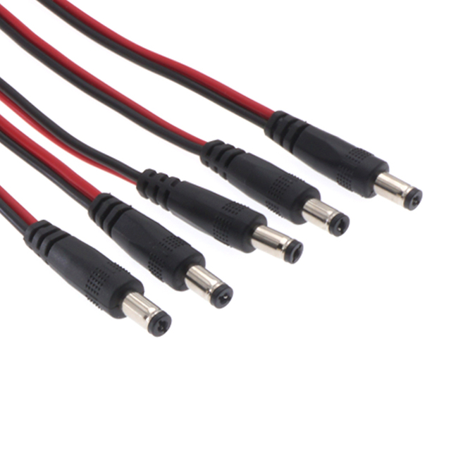 ZHONGFEI 12V DC Power Cord Adapter 1m Black Red 22AWG PVC Jack Plug Male IEC C15 10A Cable Consumer Electronics