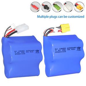 แบตเตอรี่ลิเธียมเซลล์ของเล่นรถยนต์สำหรับเรือ18650ควบคุมระยะไกลด้วยรีโมต7.4V 6000mAh 15C ทรงกระบอกคุณภาพสูง - Product Image 6