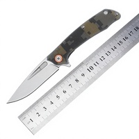 Mini couteau pliant de poche, manche G10, lame en acier D2, camouflage noir, camping en plein air, usage quotidien