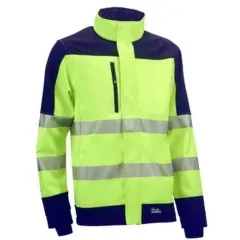 Giacche antivento - HVS9910DN S Frigate - Colore: Giallo fluorescente/blu - Chiusura con zip frontale e patta antipioggia - Product Image 2