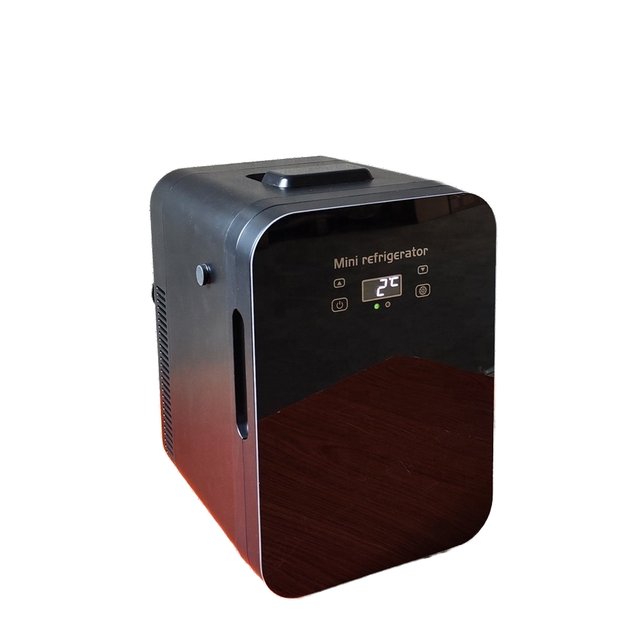 A 10L Compact Mini Fridge Designed for Milk and Beverage Cooling Compatible with Coffee Machines and Appliances.