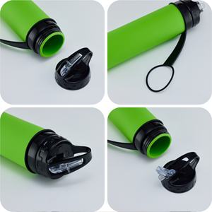 Bouteille d'eau pliable portable en silicone créative résistante aux hautes températures pour le sport, vente en gros, tasse à boisson - Product Image 5