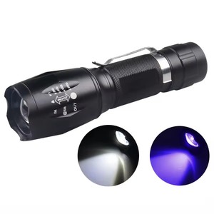Lampe torche UV 395 nm portable 2 en 1 en ABS blanc pour détecteur d'urine d'animaux et <span class=keywords><strong>chasse</strong></span> aux scorpions - Product Image 1