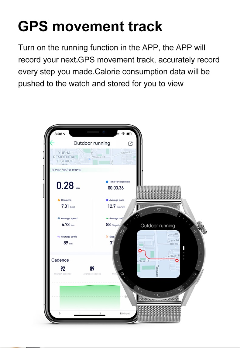Hot Sell DT3 Mini Reloj Smart Watch with 1.19