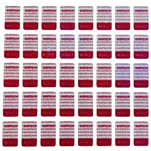 Papier adhésif holographique transparent, étiquette de sécurité imprimée double couche - Product Image 1