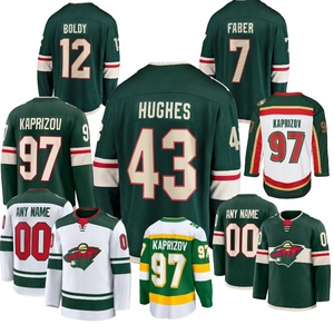 Vente en gros États-Unis Canada Entièrement Cousu # 43 Hughes # 97 Kaprizov # 12 Boldy # 7 Faber # 29 Fleury # Maillot de hockey sur glace Rossi n°23 - Product Image 1