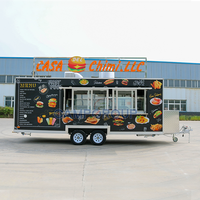 Camion de cuisine de rue CAMPTRL, remorque entièrement équipée, cuisine mobile, caravane alimentaire, kiosque extérieur pour pizza et café