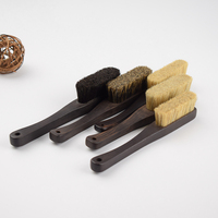 Brosse rigide en bois de santal violet, crinière de cheval noir, crinière de cochon, crinière de cochon à poils jaunes