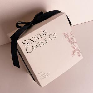 Custom Luxury Pink Paper Boxes Eco Friendly Scented Candle Jar Packaging Cardboard Box With Logo For Candle Packaging