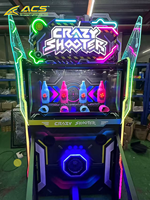 Machine de jeu d'arcade ACS en acier inoxydable avec écran tactile et fonction de tir, à monnayeur, pour enfants, 1-2 joueurs