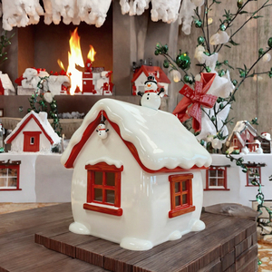Village de Noël Arctique Religieux Personnalisé en Fibre de Verre, Sculpture Grandeur Nature Peinte à la Main, Réaliste, pour l'Affichage, Chalet du Père Noël pour la Maison - Product Image 3