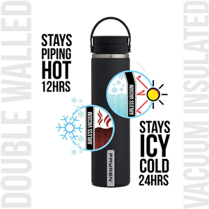 Gourde isotherme à double paroi en acier inoxydable, contenant isolé, pour conserver de l'eau chaude ou froide, pour le sport, n - Product Image 5