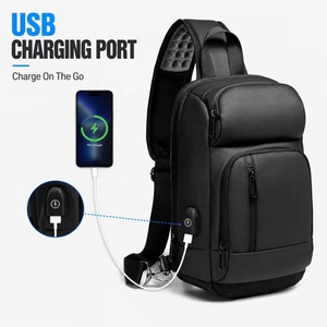 Sac à bandoulière pour <span class=keywords><strong>homme</strong></span>, sac à dos bandoulière, sac d'épaule d'origine OEM avec fermeture éclair SBS, port de charge USB et compartiment pour tablette - Product Image 1
