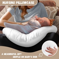 Housse d'allaitement pour la plupart des oreillers d'allaitement Housses de coussin d'allaitement Housse de coussin d'allaitement pour bébé personnalisée avec housses à fermeture éclair