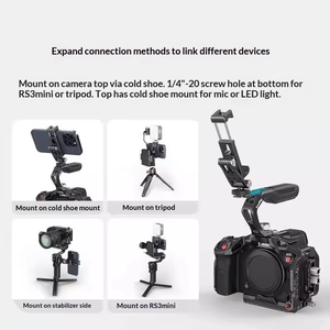 Support de téléphone <span class=keywords><strong>en</strong></span> métal pour prise de vue horizontale/verticale sur lit, compatible avec les séries Android/DJI RS Stabilizer - Product Image 4