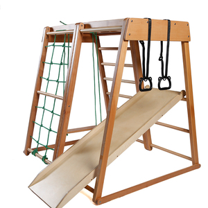 Çocuklar İç Mekan Sporları Fiziksel Gelişim Eğitimi Tırmanma Kaydırak İp Keşfi Ahşap Naylon Tırmanıcı Eğlence Ekipmanları Bahçe - Product Image 1