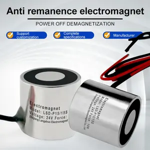 Reverse demagnetization Electromagnet LSD-P15/15S IP68 Round Electric Magnet DC Anti Remanence Solenoid Sucker Lifting Magnet