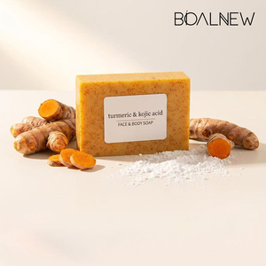 Jabón Facial y Corporal Blanqueador de Cúrcuma 100% Natural al por Mayor, Jabón Aclarante con Ácido Kójico, Jabón Iluminador de Cúrcuma y Ácido Kójico - Product Image 1