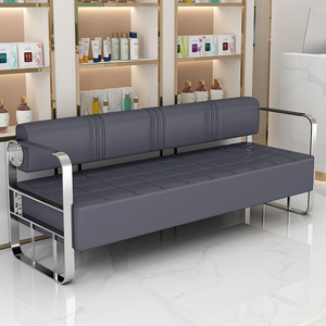 เก้าอี้โซฟาหรูหราสำหรับร้านเสริมสวย เก้าอี้ยาวสำหรับรับรองแขกในร้านทำผม เก้าอี้รอสำหรับร้านทำผมบนโซเชียลมีเดีย เก้าอี้โซฟาสไตล์โซฟา - Product Image 4