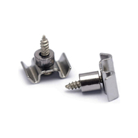 Professional Chrome Metal Roller Retainer String Guides String Trees with Screws for Guitar Bass Parts Accessories