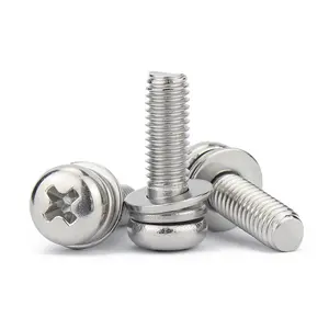 Din7985 acier inoxydable sus316 inox a2 croix encastrée ferme Pan tête de champignon vis à métaux