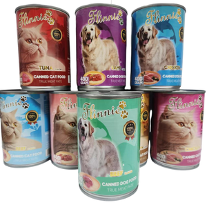 Nhà Máy Bán Buôn 375G Lớn Lon Thịt Bò Và Gà Có Hương Vị Ướt Con Chó Ăn Nhẹ Thực Phẩm 6 Lon/Hộp - Product Image 1