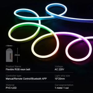 Barres lumineuses LED flexibles intelligentes pour la maison, 5050 SMD, 220V 110V, 50M, étanches IP65, bandes LED Bluetooth RGB - Product Image 6