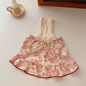 Saia de Algodão Poliéster com Estampa de Árvore para Gato e Cachorro, Estilo Primavera/Verão <span class=keywords><strong>2026</strong></span>, com Laço de Renda - Product Image 5