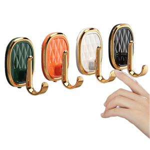 Wholesale Self-Adhesive Luxury <b>Plastic</b> Coat <b>Hook</b> Wall Shower Towel <b>Hooks</b> for Bathroom Kitchen Living Room - Product Image 3