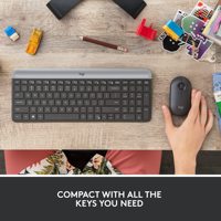 Original Logitech MK470 Combo de teclado y ratón inalámbrico Delgado Combo de teclado y ratón inalámbrico silencioso compacto ultrafino