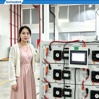 Batterie LiFePO4 haute tension Sunwave 112 kWh, banque de batteries 160 kWh 314 Ah, stockage d'énergie industriel et commercial, kit système d'énergie solaire