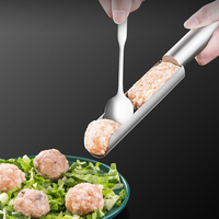 Produk Tren 2026 Produk Baru Peralatan Dapur Profesional Sendok Pembuat Bakso Stainless Steel 304 Sendok Cetakan Pembuat Daging