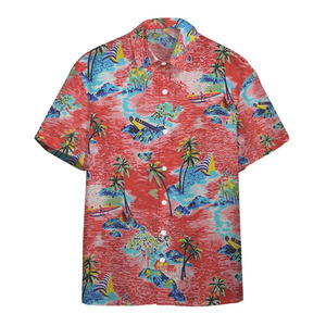 Camicia Hawaiana Estiva Antirughe con Stampa 3D, Maniche Corte e Bottoni, per Uomo, Ideale per Spiaggia e Vacanze - Product Image 6