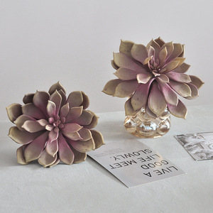 Suculenta Artificial <span class=keywords><strong>Echeveria</strong></span> al por Mayor, <span class=keywords><strong>Planta</strong></span> Artificial de Tacto Suave para Decoración del Hogar, Oficina y Terrario - Product Image 3