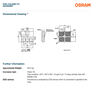 LED Blanco para Automoción OSRAM OSLON Compact PL KW3 CGLNM3.TK, 1280lm, 9.3W, 137lm/W, 120 Grados, Cerámico - Product Image 5